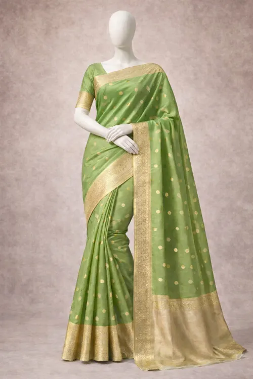  Royal Zari Weave Organza Saree